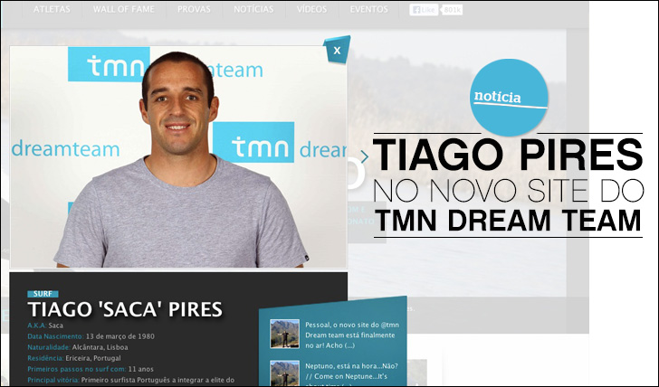 11783Tiago Pires no novo site do TMN Dream Team