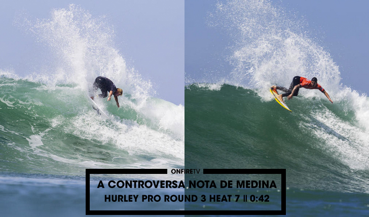 33570A controversa nota de Gabriel Medina no Hurley Pro || 0:42