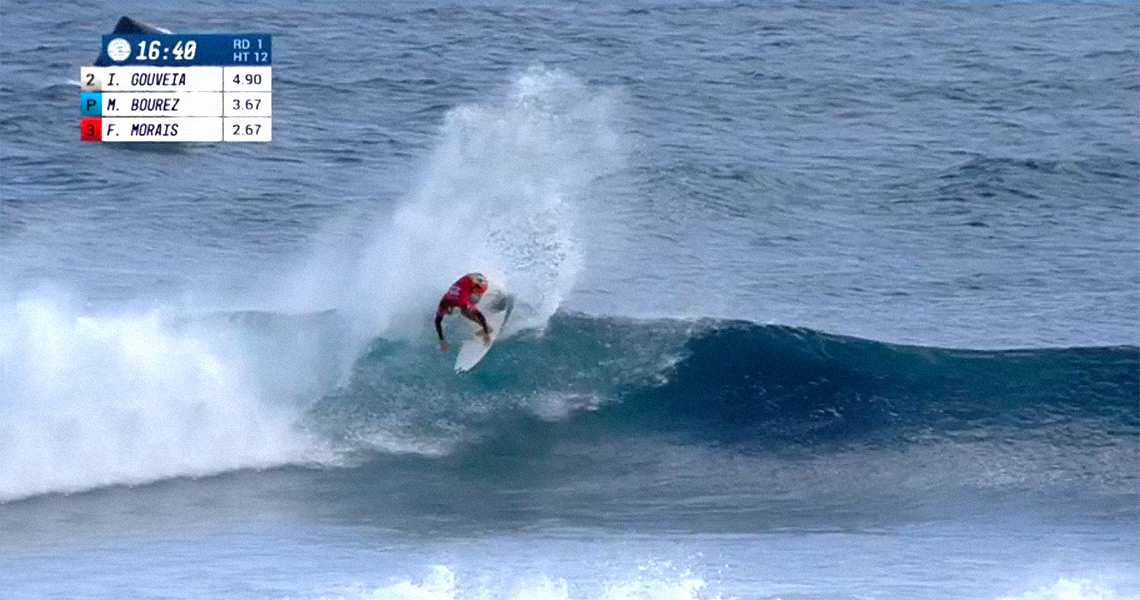 39466Morais relegado para round 2 do Billabong Pro Tahiti